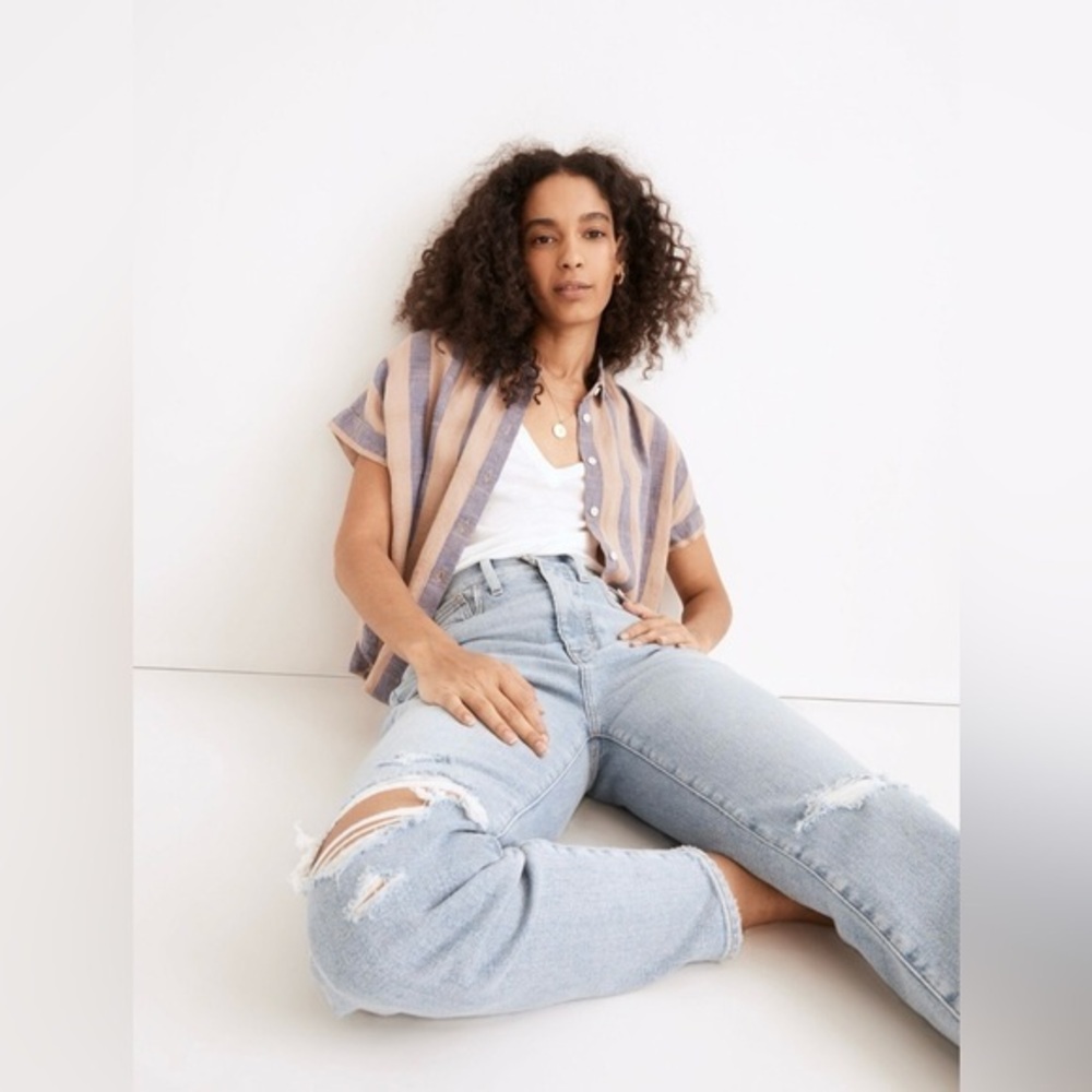 Madewell The Mom Jean Ripped Edition
